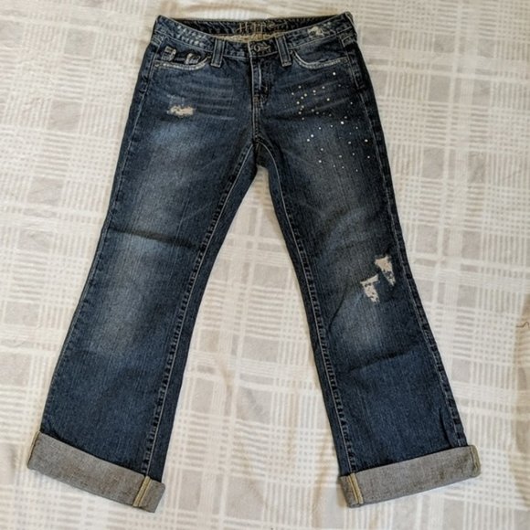 Hippie Brand Jeans | Distressed | Rhinestones - Picture 2 of 6